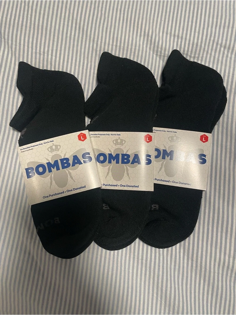 Bombas Black Low-Cut Athletic No-Show Socks - Pack of 3